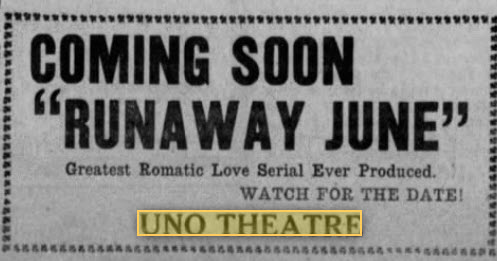 Uno Theatre - Feb 27 1915 Ad